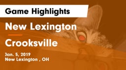 New Lexington  vs Crooksville  Game Highlights - Jan. 5, 2019