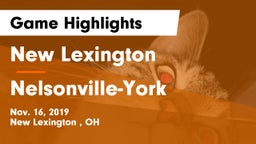 New Lexington  vs Nelsonville-York  Game Highlights - Nov. 16, 2019