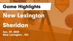 New Lexington  vs Sheridan  Game Highlights - Jan. 29, 2020