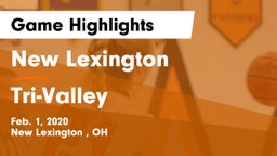 New Lexington  vs Tri-Valley  Game Highlights - Feb. 1, 2020