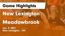 New Lexington  vs Meadowbrook  Game Highlights - Jan. 9, 2021