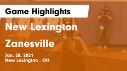 New Lexington  vs Zanesville  Game Highlights - Jan. 28, 2021