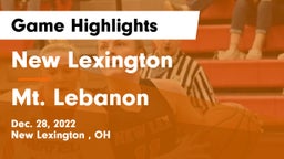 New Lexington  vs Mt. Lebanon  Game Highlights - Dec. 28, 2022
