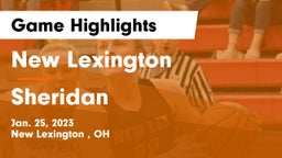 New Lexington  vs Sheridan  Game Highlights - Jan. 25, 2023