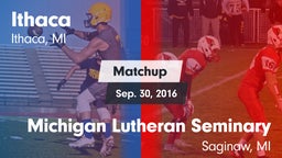 Matchup: Ithaca vs. Michigan Lutheran Seminary  2016
