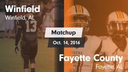 Matchup: Winfield vs. Fayette County  2016