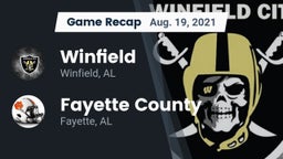 Recap: Winfield  vs. Fayette County  2021
