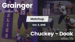 Matchup: Grainger vs. Chuckey - Doak  2018