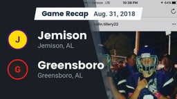 Recap: Jemison  vs. Greensboro  2018