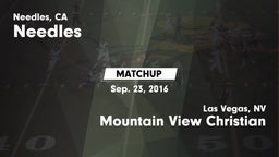 Matchup: Needles vs. Mountain View Christian  2016