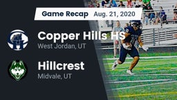 Recap: Copper Hills HS vs. Hillcrest   2020