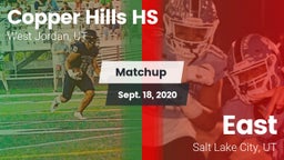 Matchup: Copper Hills HS vs. East  2020