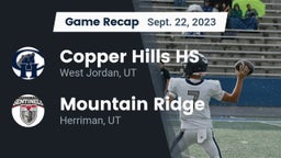Recap: Copper Hills HS vs. Mountain Ridge  2023