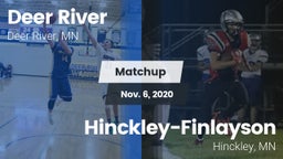 Matchup: Deer River vs. Hinckley-Finlayson  2020