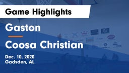 Gaston  vs Coosa Christian  Game Highlights - Dec. 10, 2020