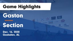Gaston  vs Section  Game Highlights - Dec. 16, 2020