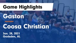 Gaston  vs Coosa Christian  Game Highlights - Jan. 28, 2021