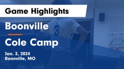 Boonville  vs Cole Camp  Game Highlights - Jan. 3, 2024