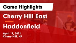 Cherry Hill East  vs Haddonfield  Game Highlights - April 19, 2021