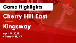 Cherry Hill East  vs Kingsway  Game Highlights - April 5, 2022
