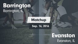 Matchup: Barrington vs. Evanston  2016