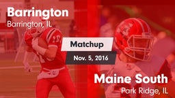 Matchup: Barrington vs. Maine South  2016