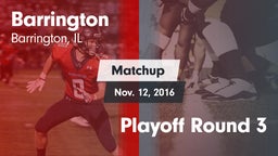 Matchup: Barrington vs. Playoff Round 3 2016