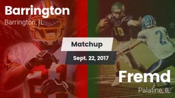 Matchup: Barrington vs. Fremd  2017