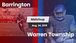 Matchup: Barrington vs. Warren Township  2018