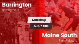 Matchup: Barrington vs. Maine South  2018