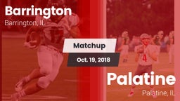 Matchup: Barrington vs. Palatine  2018