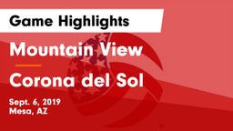 Mountain View  vs Corona del Sol  Game Highlights - Sept. 6, 2019