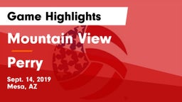 Mountain View  vs Perry Game Highlights - Sept. 14, 2019