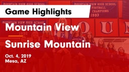 Mountain View  vs Sunrise Mountain  Game Highlights - Oct. 4, 2019