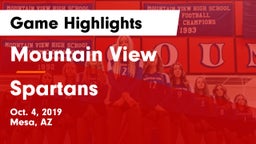 Mountain View  vs Spartans Game Highlights - Oct. 4, 2019