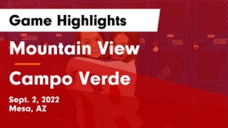 Mountain View  vs Campo Verde  Game Highlights - Sept. 2, 2022
