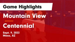 Mountain View  vs Centennial  Game Highlights - Sept. 9, 2022
