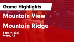 Mountain View  vs Mountain Ridge  Game Highlights - Sept. 9, 2022