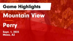Mountain View  vs Perry  Game Highlights - Sept. 1, 2023