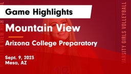 Mountain View  vs Arizona College Preparatory  Game Highlights - Sept. 9, 2023