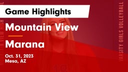 Mountain View  vs Marana  Game Highlights - Oct. 31, 2023