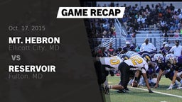 Recap: Mt. Hebron  vs. Reservoir  2015