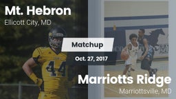 Matchup: Mt. Hebron vs. Marriotts Ridge  2017