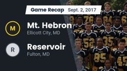 Recap: Mt. Hebron  vs. Reservoir  2017