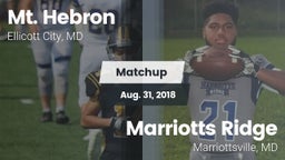 Matchup: Mt. Hebron vs. Marriotts Ridge  2018