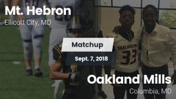 Matchup: Mt. Hebron vs. Oakland Mills  2018