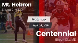 Matchup: Mt. Hebron vs. Centennial 2018