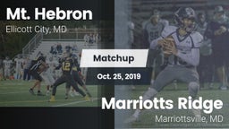 Matchup: Mt. Hebron vs. Marriotts Ridge  2019