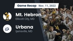 Recap: Mt. Hebron  vs. Urbana  2022
