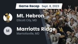 Recap: Mt. Hebron  vs. Marriotts Ridge  2023